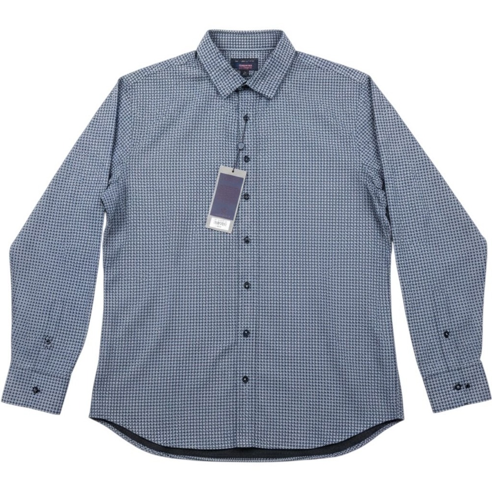 Gentlemen's Outfitters Men 2X Black Geometric Button Down Shirt EGO-L2187124